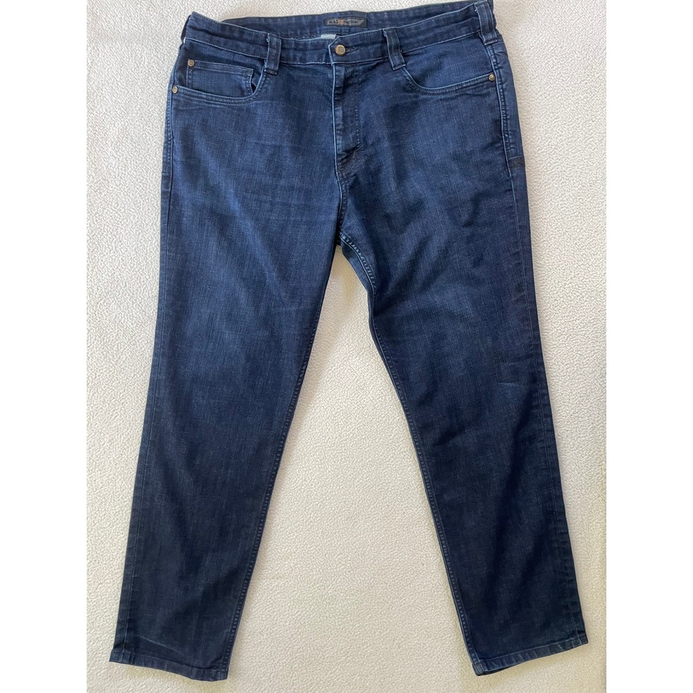 5.11 Tactical Mens 36x30 Defender-Flex Slim Jeans Dark Blue Tactical Pockets